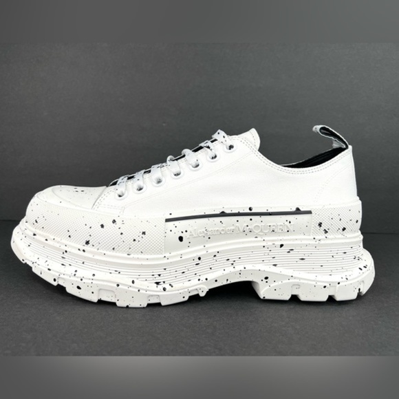 Alexander McQueen Men's Tread Slick Speckled Low-Top Sneakers Size EU 49 - US 16 - Picture 10 of 13